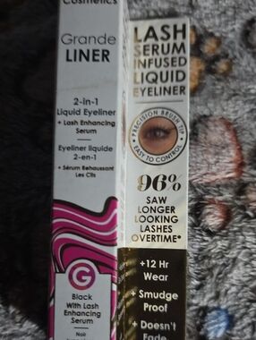 Grande Liquid Eyeliner with Lash Serum - Black & Gold Accents